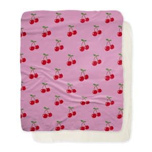 fleece deken sweet cherries pink