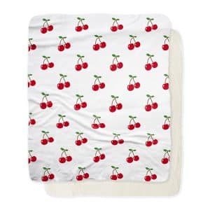 fleece deken sweet cherries white