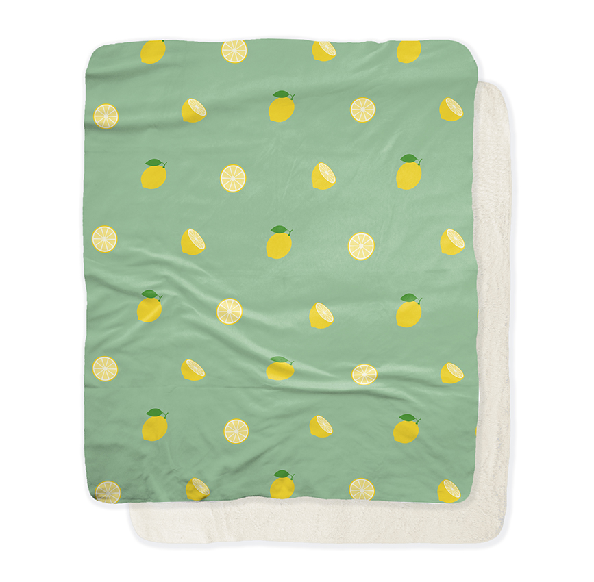 Fleece deken fresh lemon green