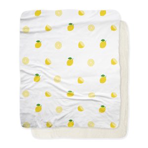 fleece deken fresh lemon white